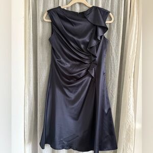 Evan Picone Midnight Blue Asymmetrical Dress